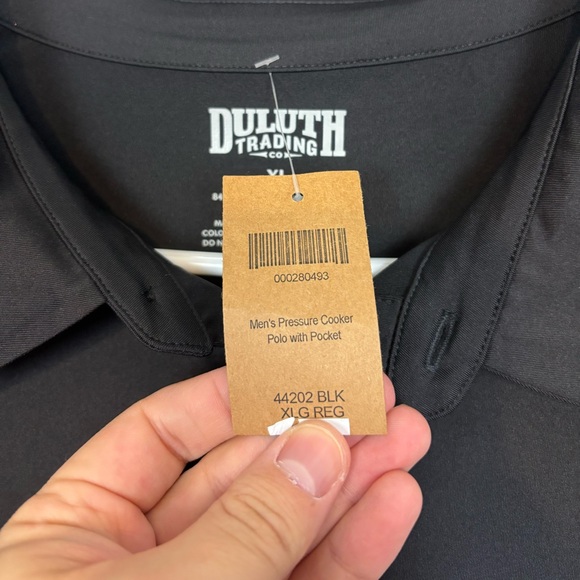 NWT DULUTH TRADING PRESSURE COOKER POLO WITH POCKET BLACK SIZE XL - Picture 4 of 7